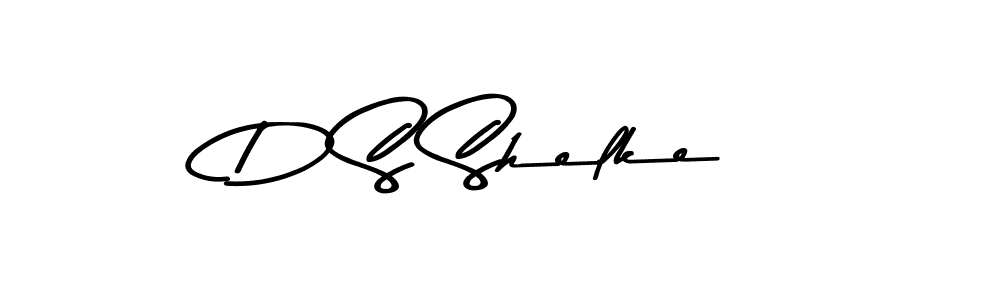 Create a beautiful signature design for name D S Shelke. With this signature (Asem Kandis PERSONAL USE) fonts, you can make a handwritten signature for free. D S Shelke signature style 9 images and pictures png