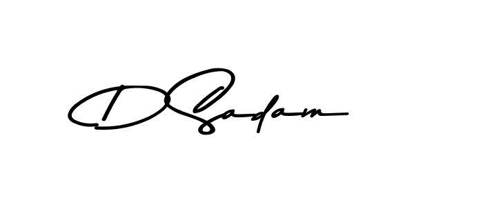 Create a beautiful signature design for name D Sadam. With this signature (Asem Kandis PERSONAL USE) fonts, you can make a handwritten signature for free. D Sadam signature style 9 images and pictures png