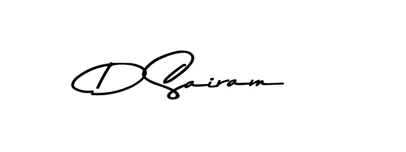 How to make D Sairam name signature. Use Asem Kandis PERSONAL USE style for creating short signs online. This is the latest handwritten sign. D Sairam signature style 9 images and pictures png