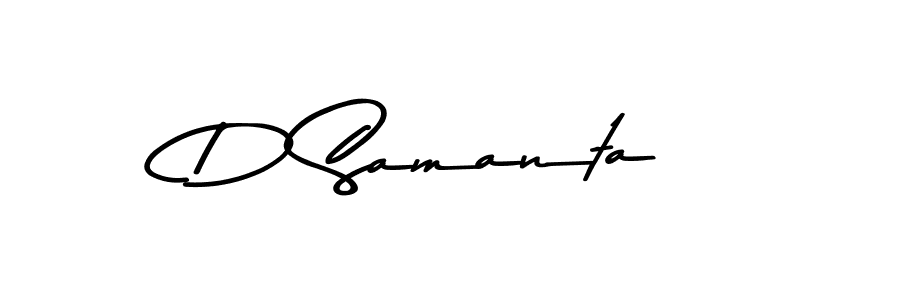 Make a beautiful signature design for name D Samanta. With this signature (Asem Kandis PERSONAL USE) style, you can create a handwritten signature for free. D Samanta signature style 9 images and pictures png