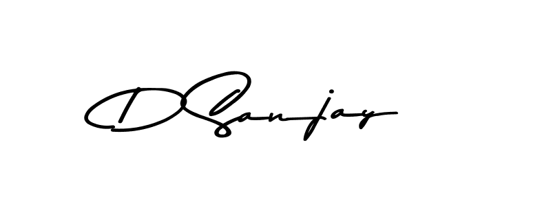 How to make D Sanjay name signature. Use Asem Kandis PERSONAL USE style for creating short signs online. This is the latest handwritten sign. D Sanjay signature style 9 images and pictures png