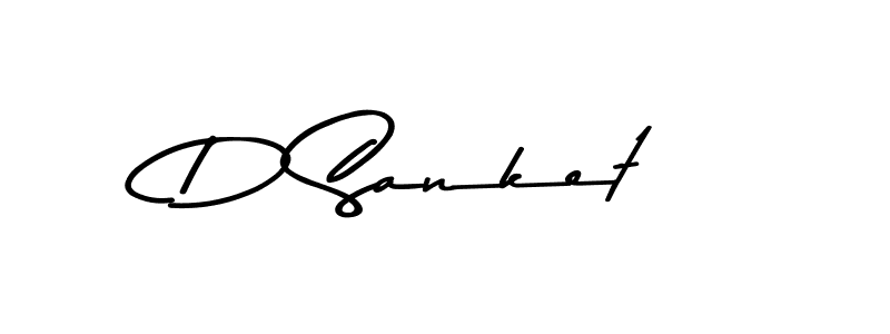 The best way (Asem Kandis PERSONAL USE) to make a short signature is to pick only two or three words in your name. The name D Sanket include a total of six letters. For converting this name. D Sanket signature style 9 images and pictures png