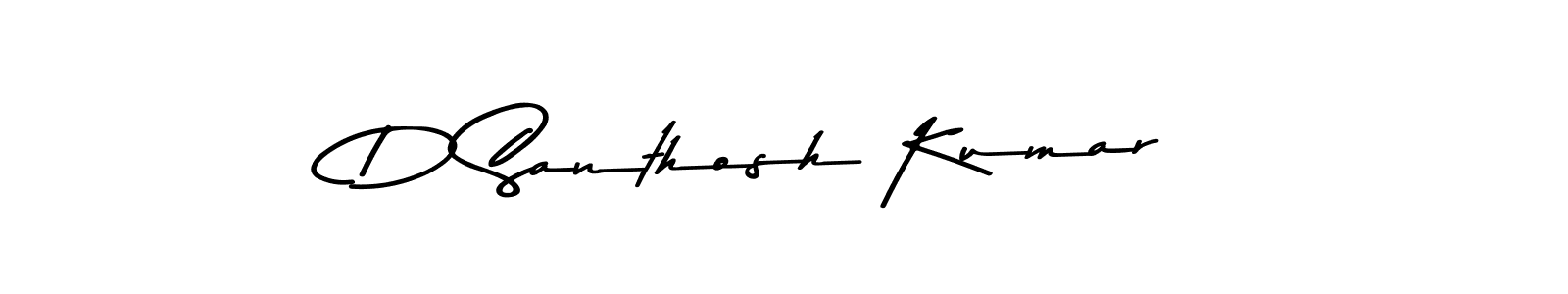 The best way (Asem Kandis PERSONAL USE) to make a short signature is to pick only two or three words in your name. The name D Santhosh Kumar include a total of six letters. For converting this name. D Santhosh Kumar signature style 9 images and pictures png