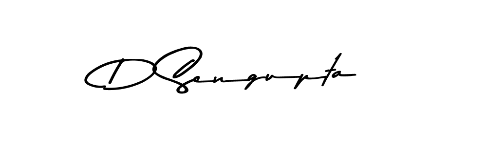 Make a beautiful signature design for name D Sengupta. With this signature (Asem Kandis PERSONAL USE) style, you can create a handwritten signature for free. D Sengupta signature style 9 images and pictures png