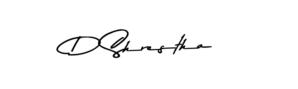 Create a beautiful signature design for name D Shrestha. With this signature (Asem Kandis PERSONAL USE) fonts, you can make a handwritten signature for free. D Shrestha signature style 9 images and pictures png