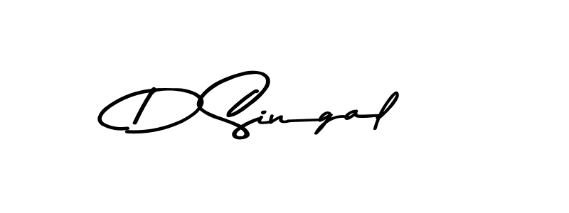 You should practise on your own different ways (Asem Kandis PERSONAL USE) to write your name (D Singal) in signature. don't let someone else do it for you. D Singal signature style 9 images and pictures png