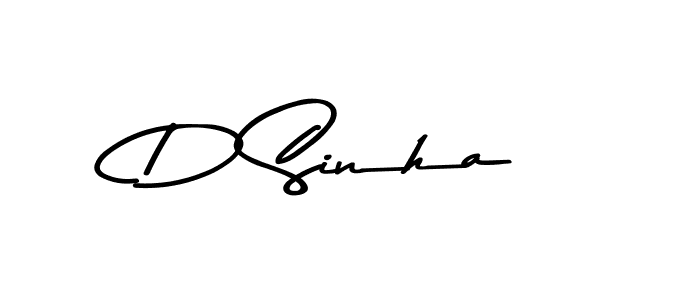 Design your own signature with our free online signature maker. With this signature software, you can create a handwritten (Asem Kandis PERSONAL USE) signature for name D Sinha. D Sinha signature style 9 images and pictures png