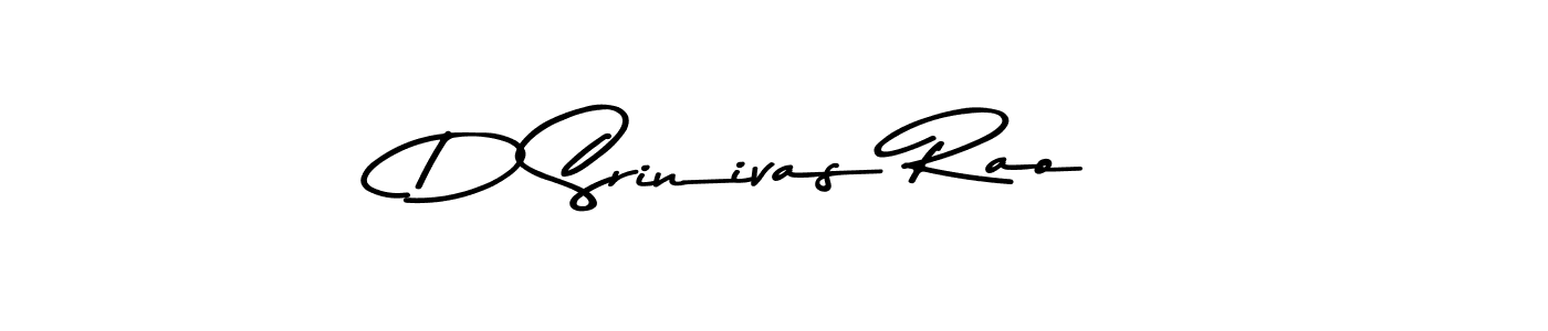Make a beautiful signature design for name D Srinivas Rao. With this signature (Asem Kandis PERSONAL USE) style, you can create a handwritten signature for free. D Srinivas Rao signature style 9 images and pictures png