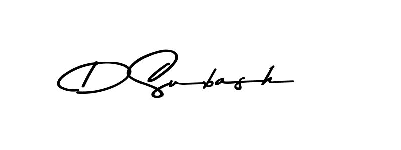 Design your own signature with our free online signature maker. With this signature software, you can create a handwritten (Asem Kandis PERSONAL USE) signature for name D Subash. D Subash signature style 9 images and pictures png