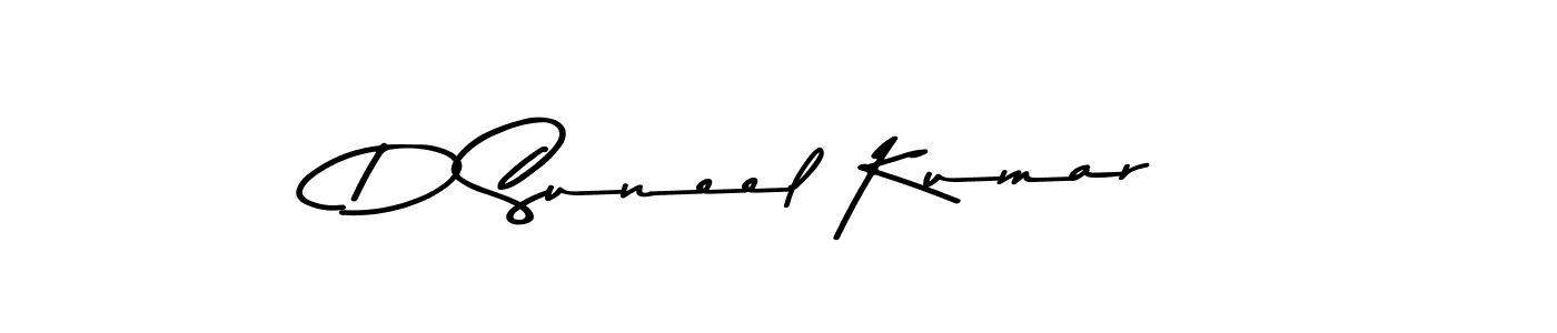 Create a beautiful signature design for name D Suneel Kumar. With this signature (Asem Kandis PERSONAL USE) fonts, you can make a handwritten signature for free. D Suneel Kumar signature style 9 images and pictures png