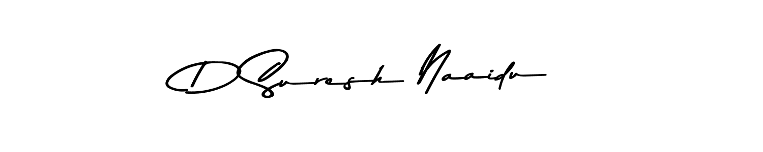 Make a beautiful signature design for name D Suresh Naaidu. With this signature (Asem Kandis PERSONAL USE) style, you can create a handwritten signature for free. D Suresh Naaidu signature style 9 images and pictures png