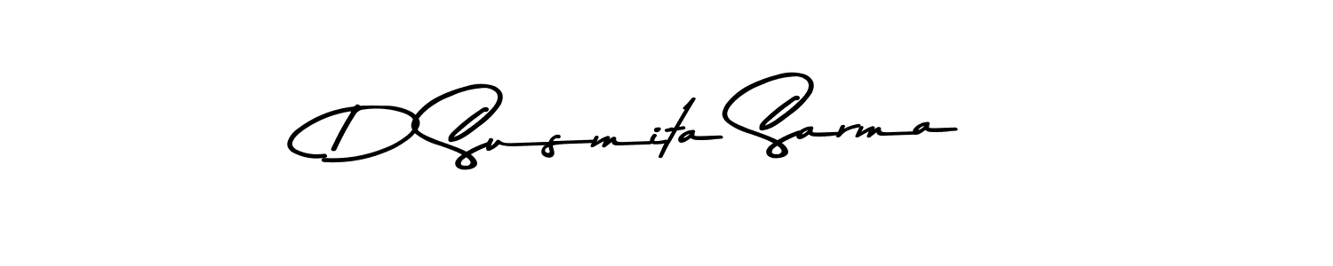 Design your own signature with our free online signature maker. With this signature software, you can create a handwritten (Asem Kandis PERSONAL USE) signature for name D Susmita Sarma. D Susmita Sarma signature style 9 images and pictures png