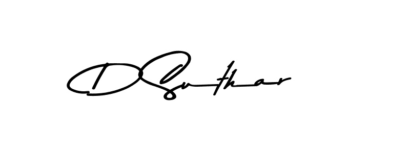 You should practise on your own different ways (Asem Kandis PERSONAL USE) to write your name (D Suthar) in signature. don't let someone else do it for you. D Suthar signature style 9 images and pictures png