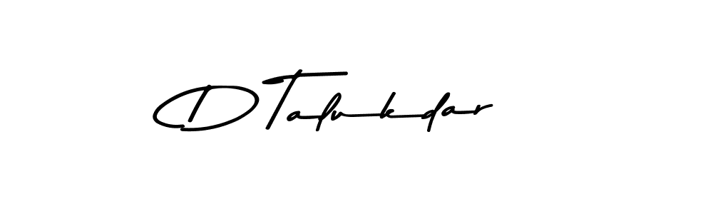 How to make D Talukdar signature? Asem Kandis PERSONAL USE is a professional autograph style. Create handwritten signature for D Talukdar name. D Talukdar signature style 9 images and pictures png