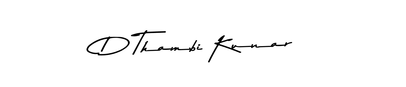 Create a beautiful signature design for name D Thambi Kunar. With this signature (Asem Kandis PERSONAL USE) fonts, you can make a handwritten signature for free. D Thambi Kunar signature style 9 images and pictures png