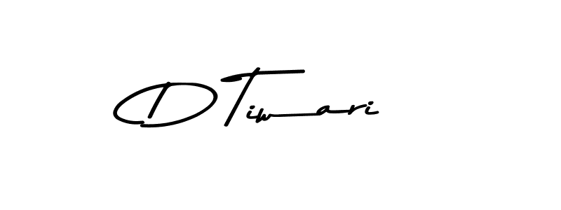 Create a beautiful signature design for name D Tiwari. With this signature (Asem Kandis PERSONAL USE) fonts, you can make a handwritten signature for free. D Tiwari signature style 9 images and pictures png