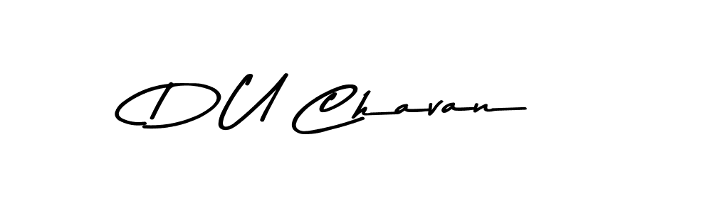 How to make D U Chavan signature? Asem Kandis PERSONAL USE is a professional autograph style. Create handwritten signature for D U Chavan name. D U Chavan signature style 9 images and pictures png