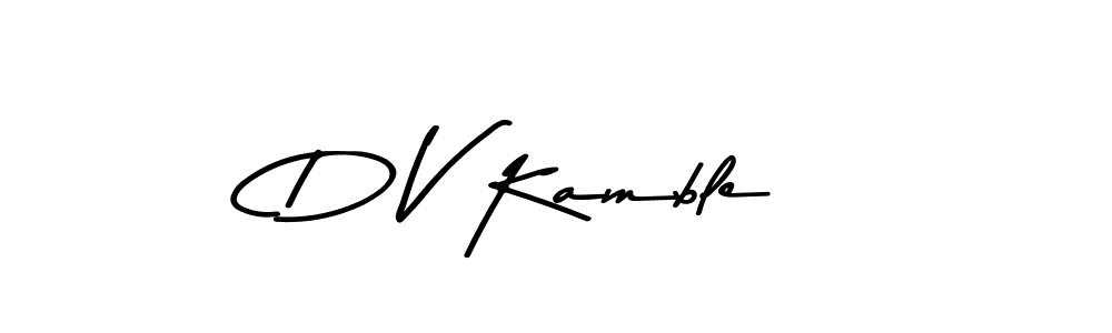 The best way (Asem Kandis PERSONAL USE) to make a short signature is to pick only two or three words in your name. The name D V Kamble include a total of six letters. For converting this name. D V Kamble signature style 9 images and pictures png