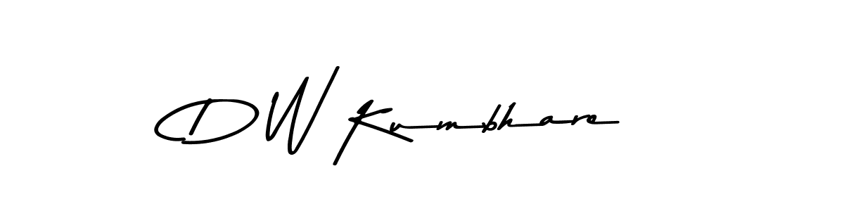 Use a signature maker to create a handwritten signature online. With this signature software, you can design (Asem Kandis PERSONAL USE) your own signature for name D W Kumbhare. D W Kumbhare signature style 9 images and pictures png