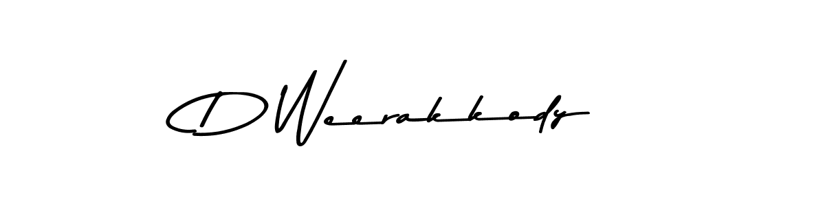 Create a beautiful signature design for name D Weerakkody. With this signature (Asem Kandis PERSONAL USE) fonts, you can make a handwritten signature for free. D Weerakkody signature style 9 images and pictures png