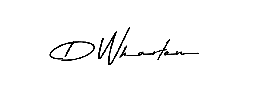 Create a beautiful signature design for name D Wharton. With this signature (Asem Kandis PERSONAL USE) fonts, you can make a handwritten signature for free. D Wharton signature style 9 images and pictures png