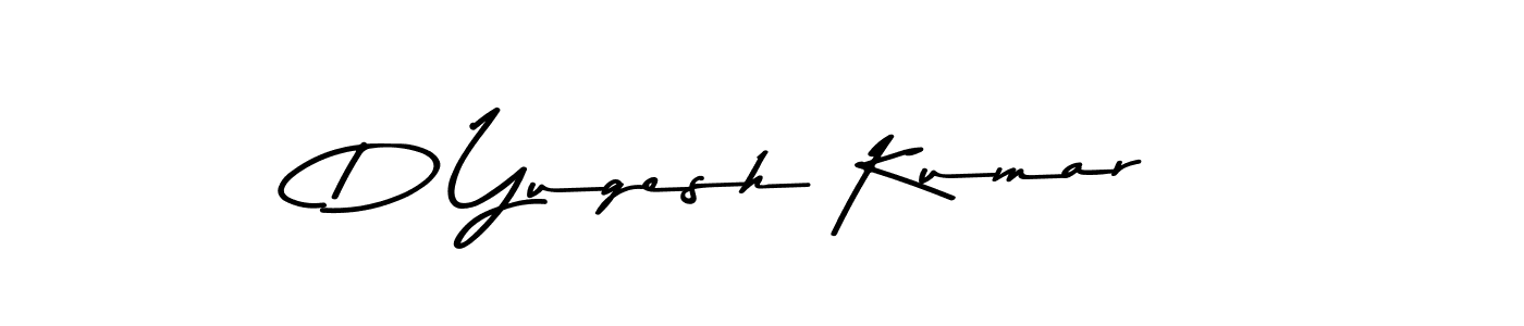 Design your own signature with our free online signature maker. With this signature software, you can create a handwritten (Asem Kandis PERSONAL USE) signature for name D Yugesh Kumar. D Yugesh Kumar signature style 9 images and pictures png