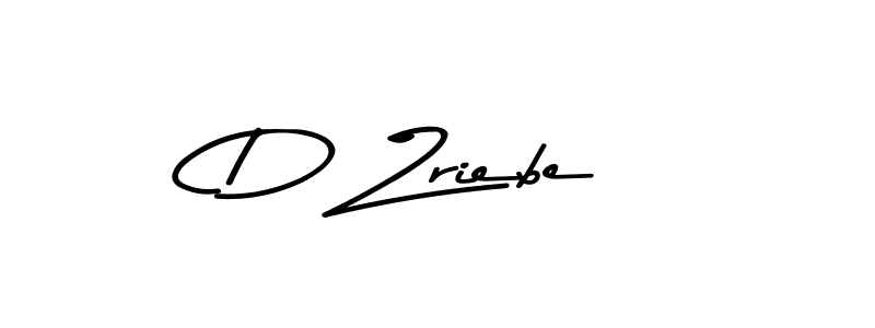 Create a beautiful signature design for name D Zriebe. With this signature (Asem Kandis PERSONAL USE) fonts, you can make a handwritten signature for free. D Zriebe signature style 9 images and pictures png