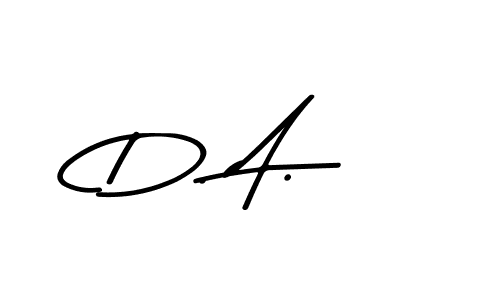 How to make D. A. name signature. Use Asem Kandis PERSONAL USE style for creating short signs online. This is the latest handwritten sign. D. A. signature style 9 images and pictures png