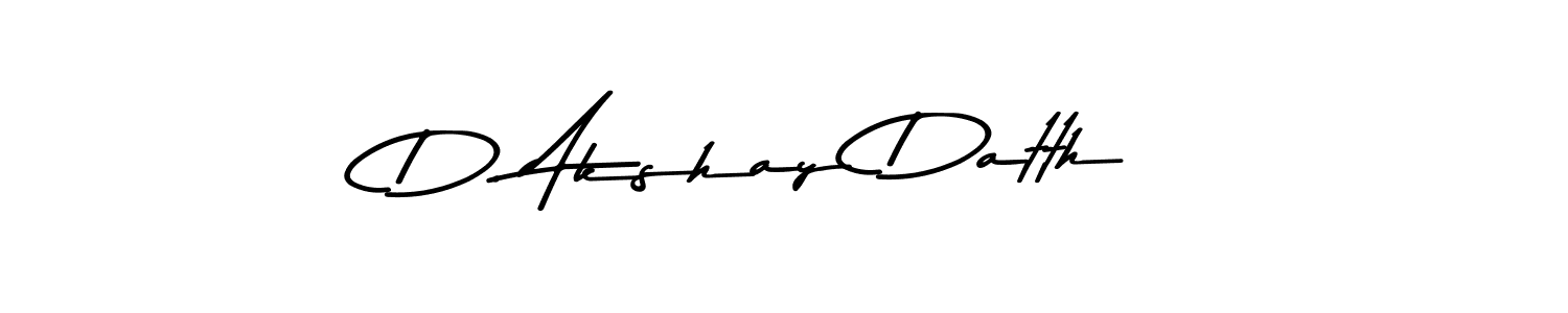 The best way (Asem Kandis PERSONAL USE) to make a short signature is to pick only two or three words in your name. The name D. Akshay Datth include a total of six letters. For converting this name. D. Akshay Datth signature style 9 images and pictures png