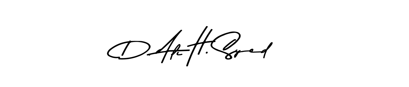 Make a beautiful signature design for name D. Ali H. Syed. With this signature (Asem Kandis PERSONAL USE) style, you can create a handwritten signature for free. D. Ali H. Syed signature style 9 images and pictures png