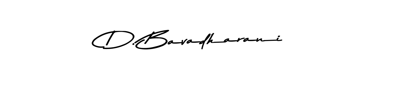 The best way (Asem Kandis PERSONAL USE) to make a short signature is to pick only two or three words in your name. The name D. Bavadharani include a total of six letters. For converting this name. D. Bavadharani signature style 9 images and pictures png
