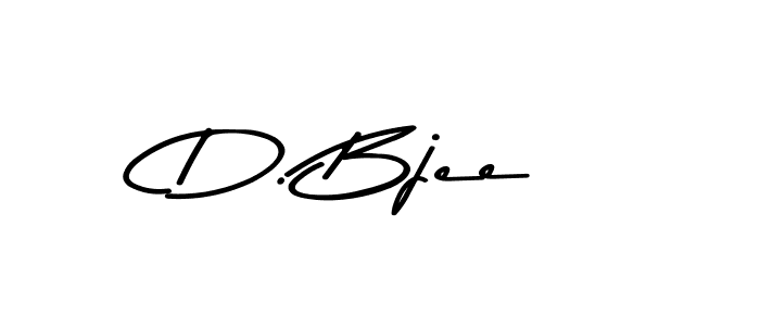 How to make D. Bjee name signature. Use Asem Kandis PERSONAL USE style for creating short signs online. This is the latest handwritten sign. D. Bjee signature style 9 images and pictures png