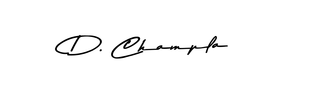 Asem Kandis PERSONAL USE is a professional signature style that is perfect for those who want to add a touch of class to their signature. It is also a great choice for those who want to make their signature more unique. Get D. Champla name to fancy signature for free. D. Champla signature style 9 images and pictures png