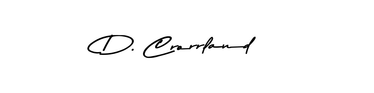 How to make D. Crorrland name signature. Use Asem Kandis PERSONAL USE style for creating short signs online. This is the latest handwritten sign. D. Crorrland signature style 9 images and pictures png