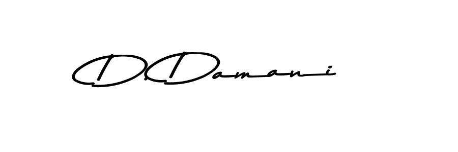 This is the best signature style for the D. Damani name. Also you like these signature font (Asem Kandis PERSONAL USE). Mix name signature. D. Damani signature style 9 images and pictures png