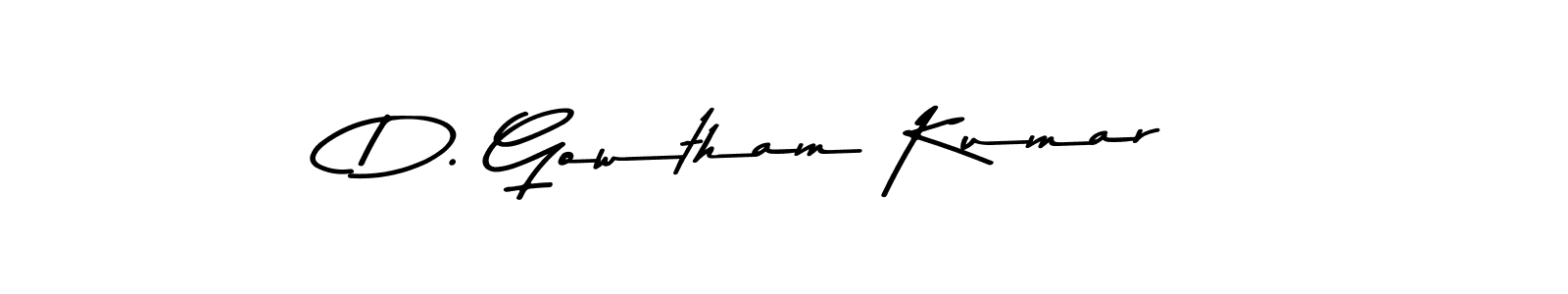 Also You can easily find your signature by using the search form. We will create D. Gowtham Kumar name handwritten signature images for you free of cost using Asem Kandis PERSONAL USE sign style. D. Gowtham Kumar signature style 9 images and pictures png