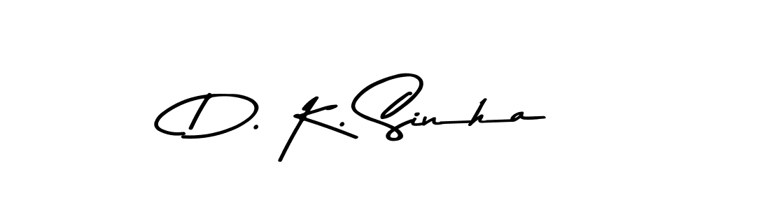 How to make D. K. Sinha name signature. Use Asem Kandis PERSONAL USE style for creating short signs online. This is the latest handwritten sign. D. K. Sinha signature style 9 images and pictures png