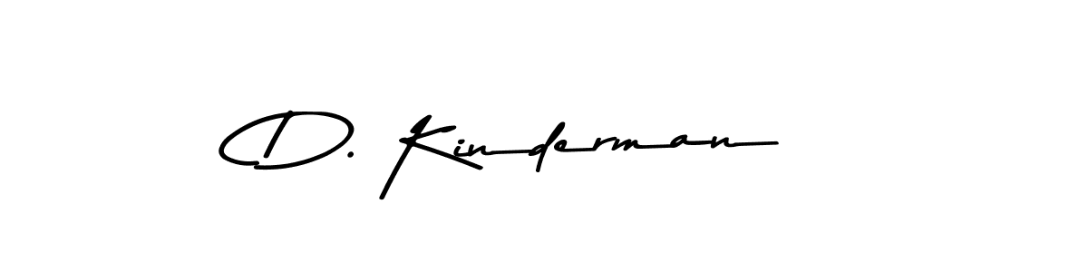 How to make D. Kinderman name signature. Use Asem Kandis PERSONAL USE style for creating short signs online. This is the latest handwritten sign. D. Kinderman signature style 9 images and pictures png