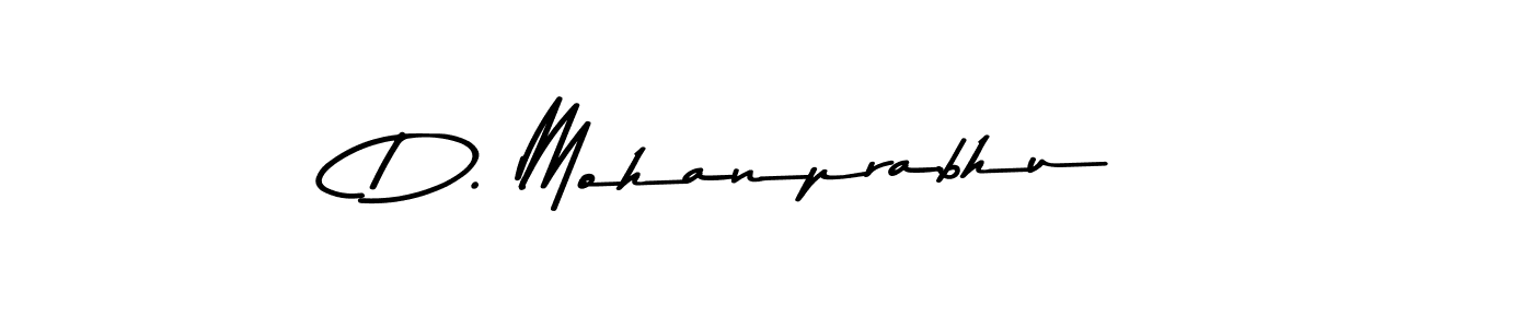 Make a beautiful signature design for name D. Mohanprabhu. With this signature (Asem Kandis PERSONAL USE) style, you can create a handwritten signature for free. D. Mohanprabhu signature style 9 images and pictures png