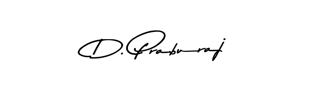 How to make D. Praburaj name signature. Use Asem Kandis PERSONAL USE style for creating short signs online. This is the latest handwritten sign. D. Praburaj signature style 9 images and pictures png