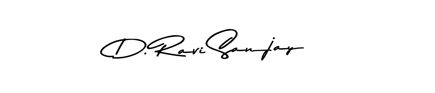 Create a beautiful signature design for name D. Ravi Sanjay. With this signature (Asem Kandis PERSONAL USE) fonts, you can make a handwritten signature for free. D. Ravi Sanjay signature style 9 images and pictures png