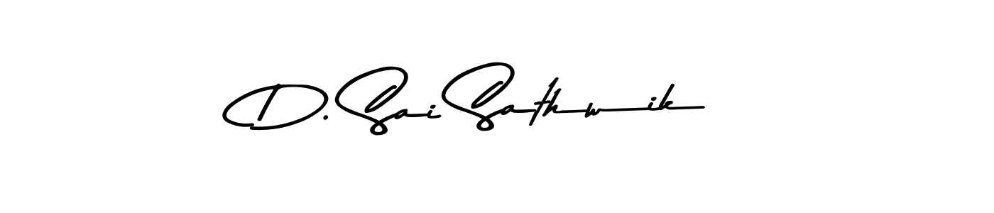 Use a signature maker to create a handwritten signature online. With this signature software, you can design (Asem Kandis PERSONAL USE) your own signature for name D. Sai Sathwik. D. Sai Sathwik signature style 9 images and pictures png