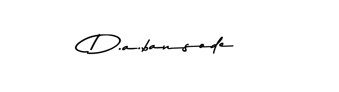 Create a beautiful signature design for name D.a.bansode. With this signature (Asem Kandis PERSONAL USE) fonts, you can make a handwritten signature for free. D.a.bansode signature style 9 images and pictures png