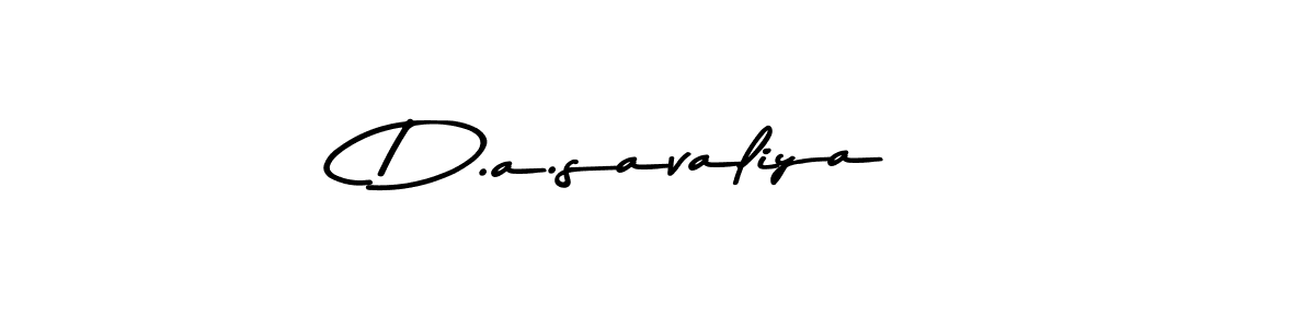 Design your own signature with our free online signature maker. With this signature software, you can create a handwritten (Asem Kandis PERSONAL USE) signature for name D.a.savaliya. D.a.savaliya signature style 9 images and pictures png