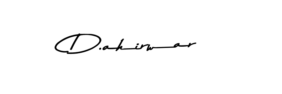 How to make D.ahirwar name signature. Use Asem Kandis PERSONAL USE style for creating short signs online. This is the latest handwritten sign. D.ahirwar signature style 9 images and pictures png