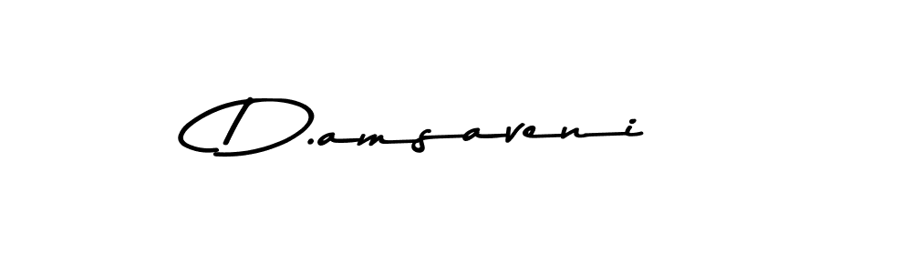 The best way (Asem Kandis PERSONAL USE) to make a short signature is to pick only two or three words in your name. The name D.amsaveni include a total of six letters. For converting this name. D.amsaveni signature style 9 images and pictures png