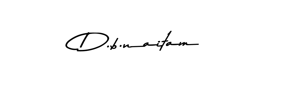 Create a beautiful signature design for name D.b.naitam. With this signature (Asem Kandis PERSONAL USE) fonts, you can make a handwritten signature for free. D.b.naitam signature style 9 images and pictures png