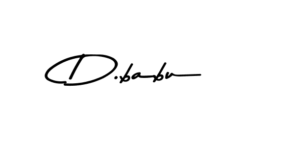 The best way (Asem Kandis PERSONAL USE) to make a short signature is to pick only two or three words in your name. The name D.babu include a total of six letters. For converting this name. D.babu signature style 9 images and pictures png