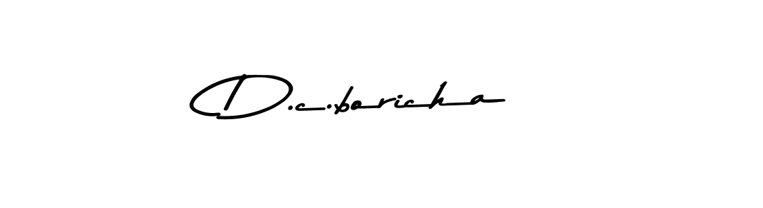 Use a signature maker to create a handwritten signature online. With this signature software, you can design (Asem Kandis PERSONAL USE) your own signature for name D.c.boricha. D.c.boricha signature style 9 images and pictures png