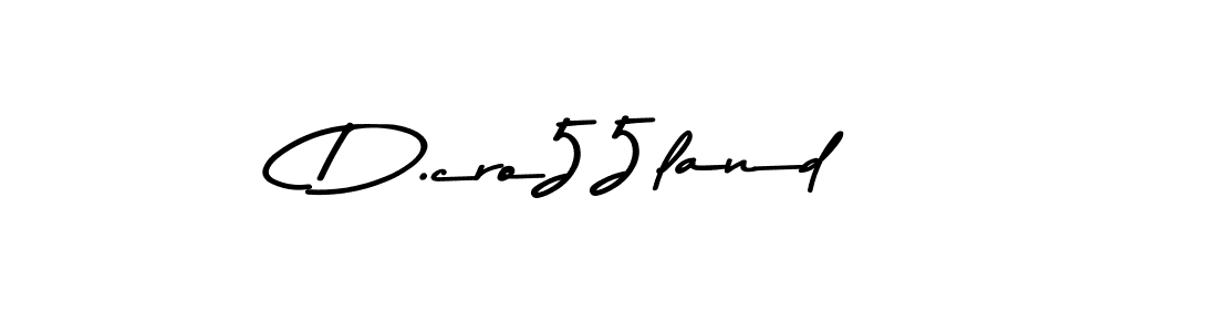 The best way (Asem Kandis PERSONAL USE) to make a short signature is to pick only two or three words in your name. The name D.cro55land include a total of six letters. For converting this name. D.cro55land signature style 9 images and pictures png